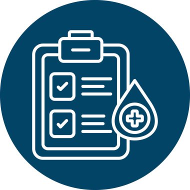 tıbbi kontrol listesi yuvarlanmış vektör simgesi