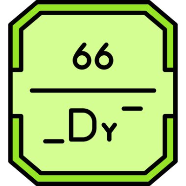 Kimyasal element simgesinin vektör çizimi