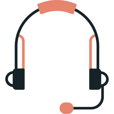 kulaklık simgesi vektör illüstrasyonu