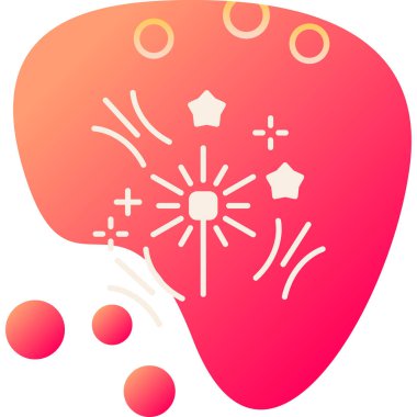 Bir virüs simgesinin vektör illüstrasyonu