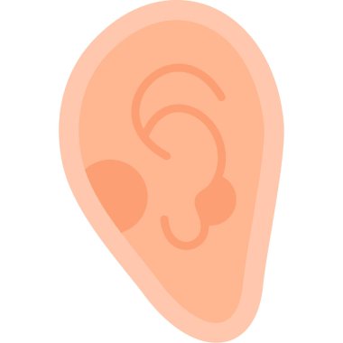 kulak düz simgesi, vektör, illüstrasyon