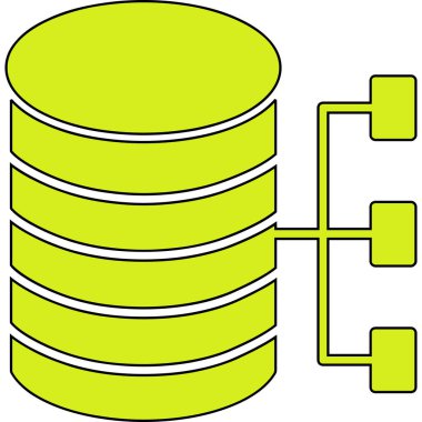 veritabanı simgesi, vektör illüstrasyonu. sunucu simgesi