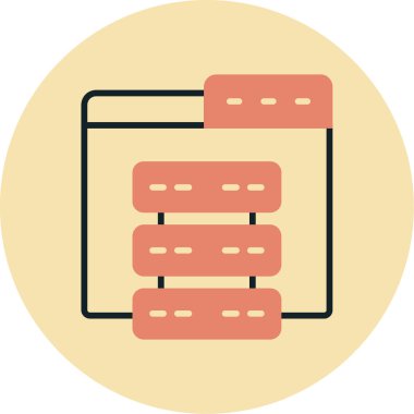 veritabanı. Web simgesi basit illüstrasyon