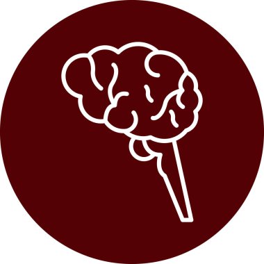 beyin ikonu vektör illüstrasyonu