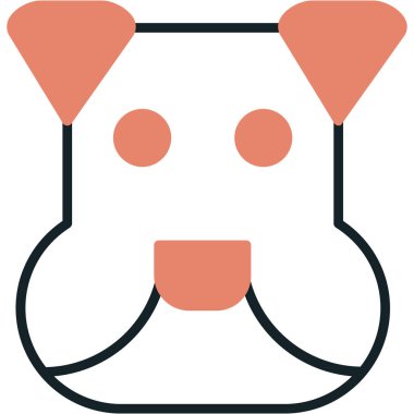 Köpek ikonu. vektör illüstrasyonu