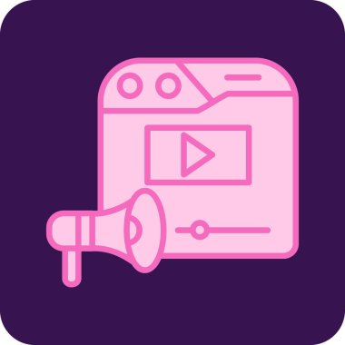 Video kamera. Web simgesi basit illüstrasyon