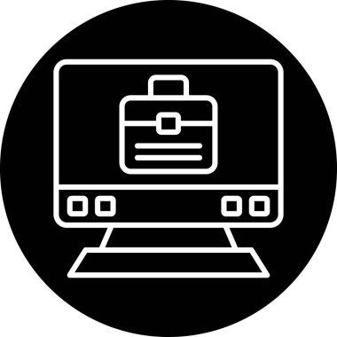 Bilgisayar. Web simgesi basit illüstrasyon