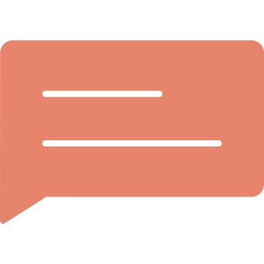 baloncuk sohbet ileti simgesi ana hat biçiminde