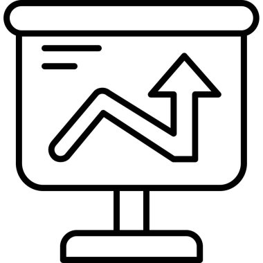 iş grafiği simgesi, vektör illüstrasyonu