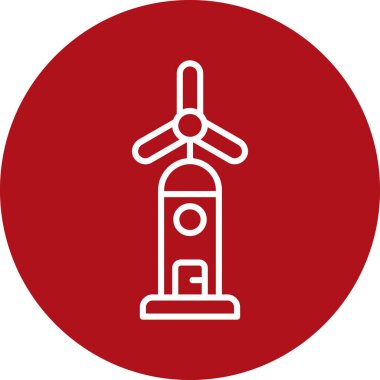 Yel değirmeni simgesinin vektör çizimi