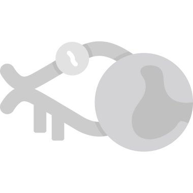 Askeri bir silahın düz renk biçimi