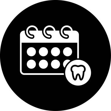 Diş Randevusu Web simgesi, vektör illüstrasyonu