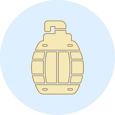 Askeri Miğfer. Basit illüstrasyon