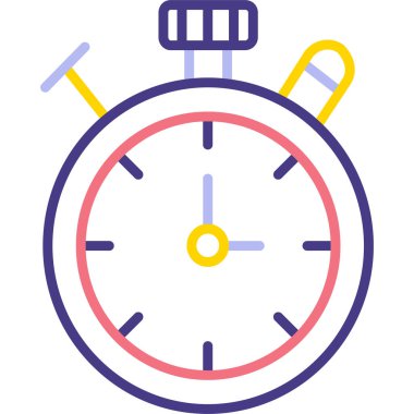 Kronometre Web simgesi basit illüstrasyon