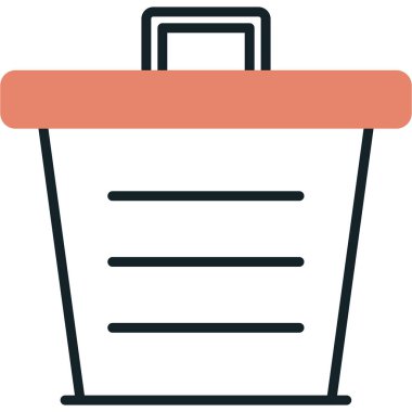 Sepet alışveriş simgesi ile doldurulmuş dış hatlar