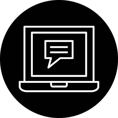 Sohbet simgesinin vektör illüstrasyonu