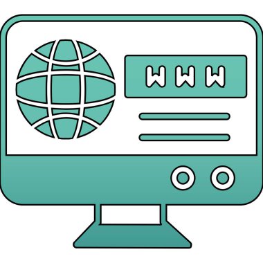 Web simgesi, vektör illüstrasyonu