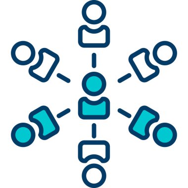 iş dünyası takım çalışması insanları simgesi - ana hatları biçiminde