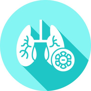 Modern akciğer ikonunun vektör çizimi