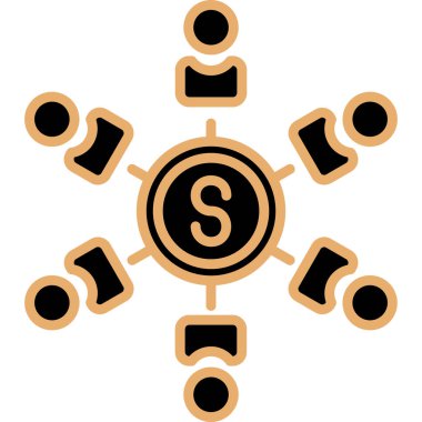 iş insanları simgesi, vektör illüstrasyonu