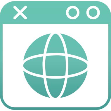 Basit web sayfası simgesi, web tasarımı için web simgesi vektör illüstrasyonu, web sitesi