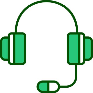 Kulaklık. Web simgesi basit illüstrasyon