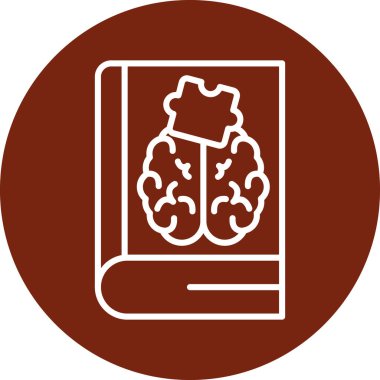 beyin ikonu vektör illüstrasyonu