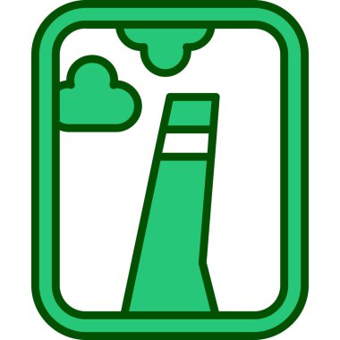 Fabrika simgesi, vektör illüstrasyonu