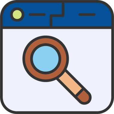 Web tarayıcı simgesi, vektör illüstrasyonu