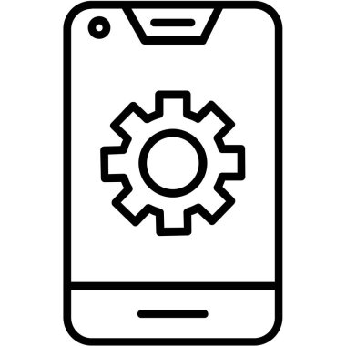 Akıllı telefon. Web simgesi basit illüstrasyon