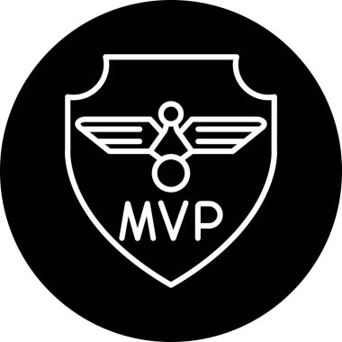 Moda düz dizaynında rozet simgesi.