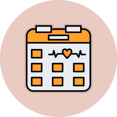 Takvim simgesi vektör illüstrasyonu