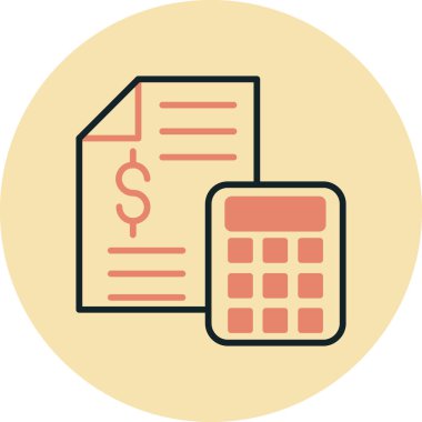 Hesap makinesi. Web simgesi basit illüstrasyon