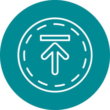 Yol işareti simgesinin vektör illüstrasyonu