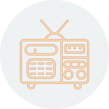 Radyo simgesi, vektör illüstrasyonu