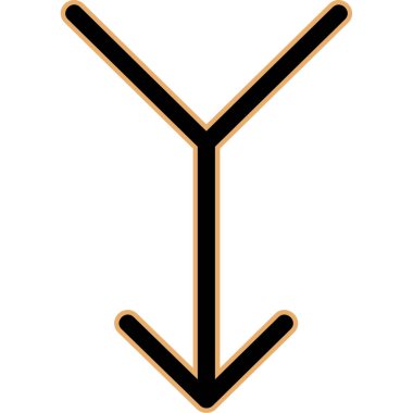 ok yukarı vektör çizgisi simgesi. biçim düz sembol, sarı renk, beyaz arkaplan.