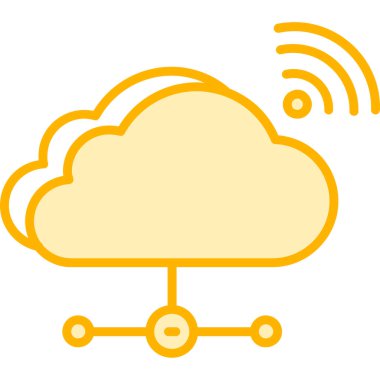 Bulut. Web simgesi basit illüstrasyon