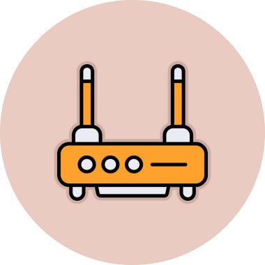 Bir karikatür ve robotun vektör çizimi