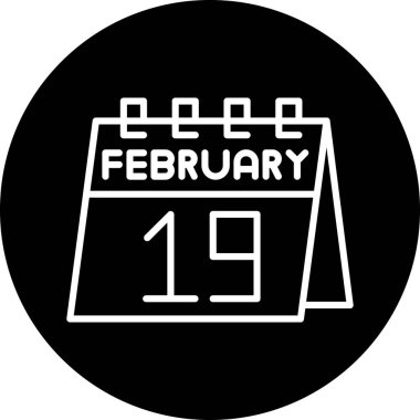 Takvim simgesinin vektör illüstrasyonu