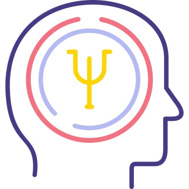 Beyin. Web simgesi basit illüstrasyon