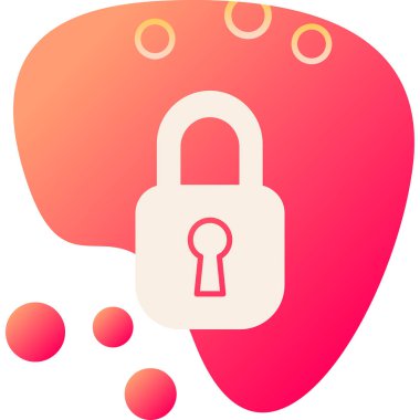 Kilit simgesi, basit illüstrasyon. vektör tasarımı