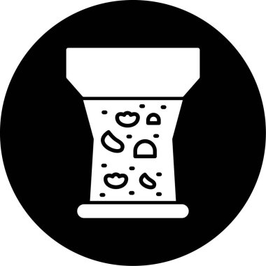 Modern b 'nin vektör illüstrasyonunda yiyecek ikonu yok