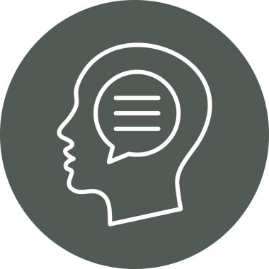 Modern insan başı simgesinin vektör çizimi