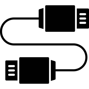 usb kablo simgesi, illüstrasyon