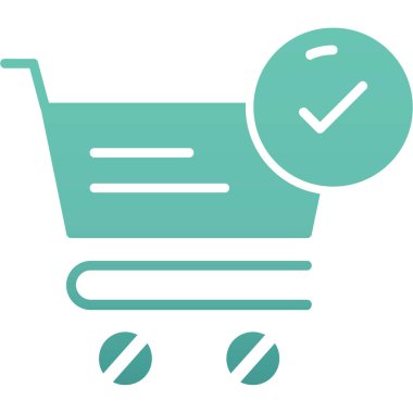 İşaret simgesiyle alışveriş arabası, vektör illüstrasyonu