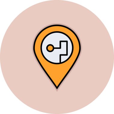 konum simgesi vektör illüstrasyonu