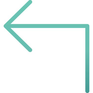 İnce çizgi vektör simge sol ok