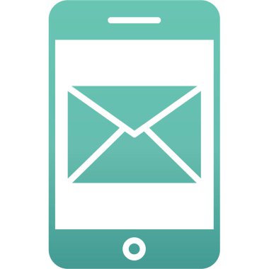 Benzersiz Mobil Vektör Kabartma Simgesi