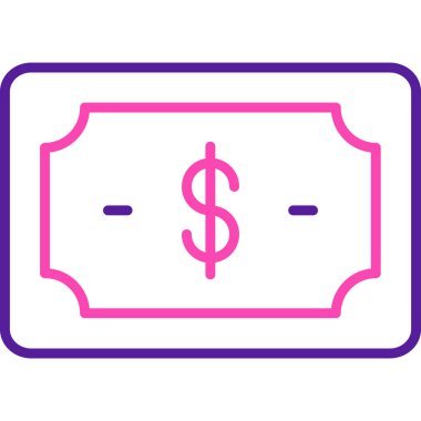 Dolar simgesi vektör illüstrasyonu