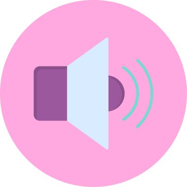 Konuşmacı. Web simgesi basit illüstrasyon